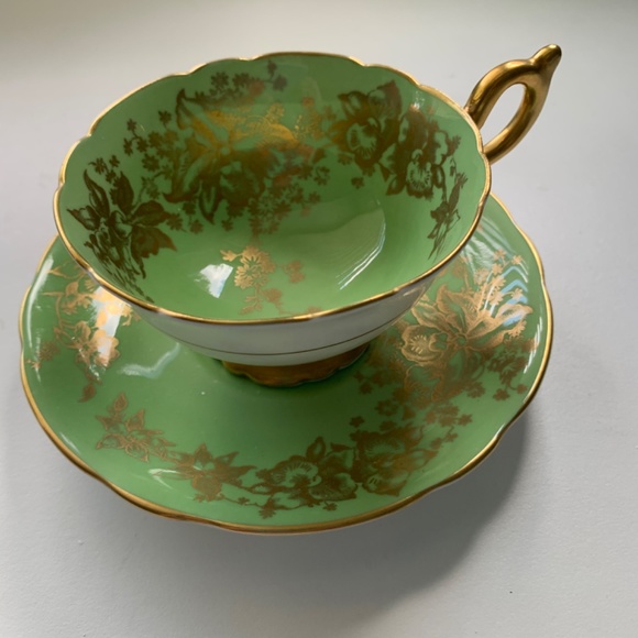 Coalport teacups, ruby red and green, price is for both! - Picture 2 of 7